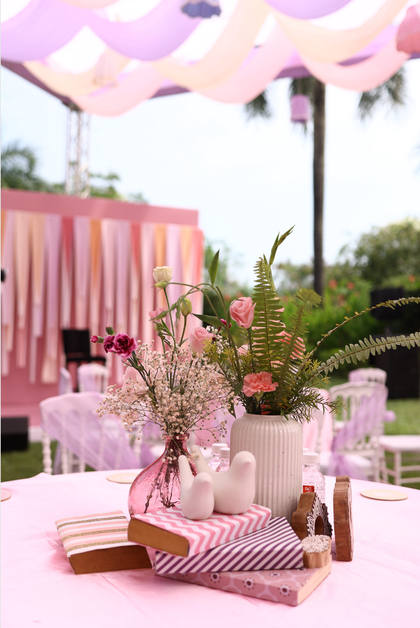 Tablescape and Floral detail — Mehendi decor — Zuri